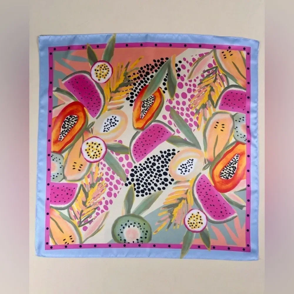 Colorful Fruit Pattern Scarf G34 - Picture 1 of 4